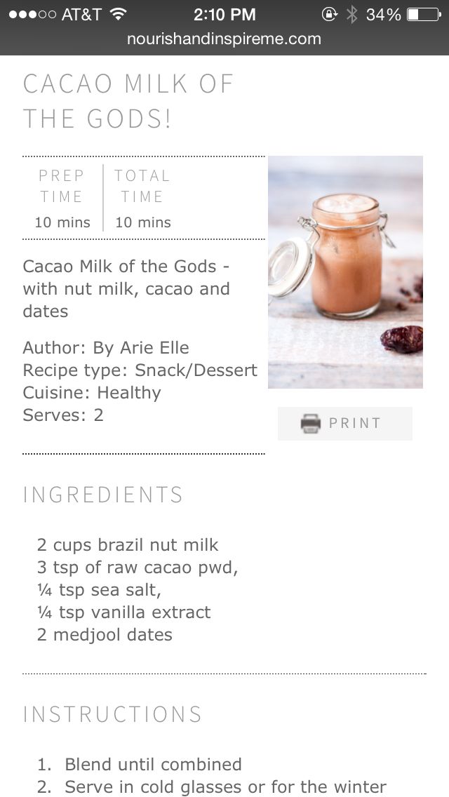 Cacao Milk of the Gods!  NourishAndInspireMe